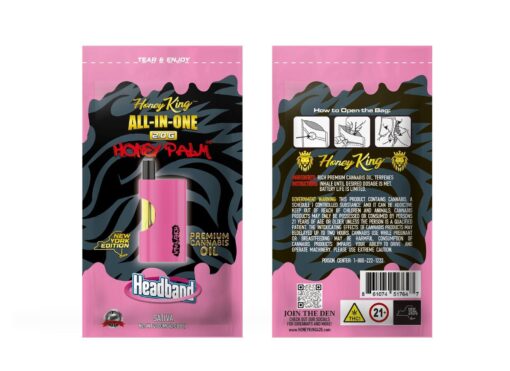 Headband (Sativa)honey king disposable, honey king disposable review, honey king 2.5 gram disposable,