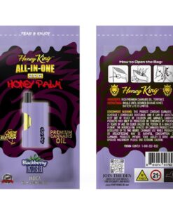 Blackberry Kush (Indica) honey king disposable, honey king disposable review, honey king 2.5 gram disposable,